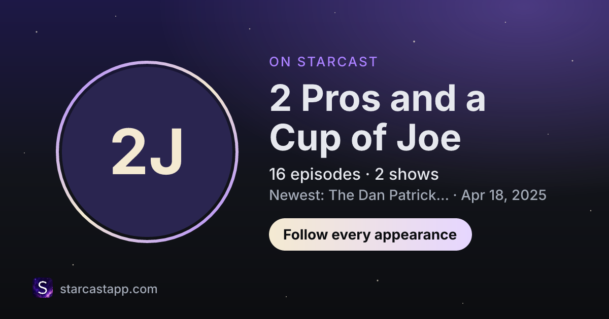 The preview card for 2 Pros and a Cup of Joe