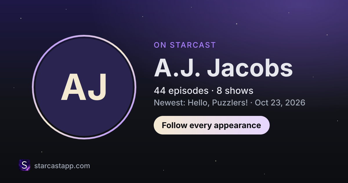 The preview card for A.J. Jacobs