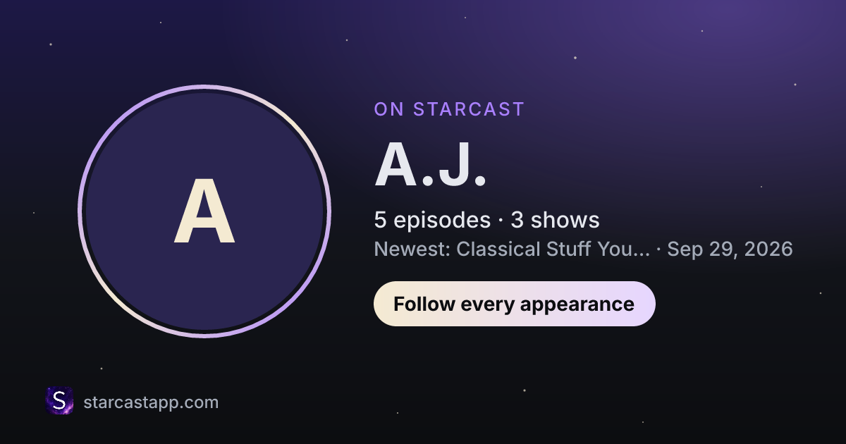 The preview card for A.J.