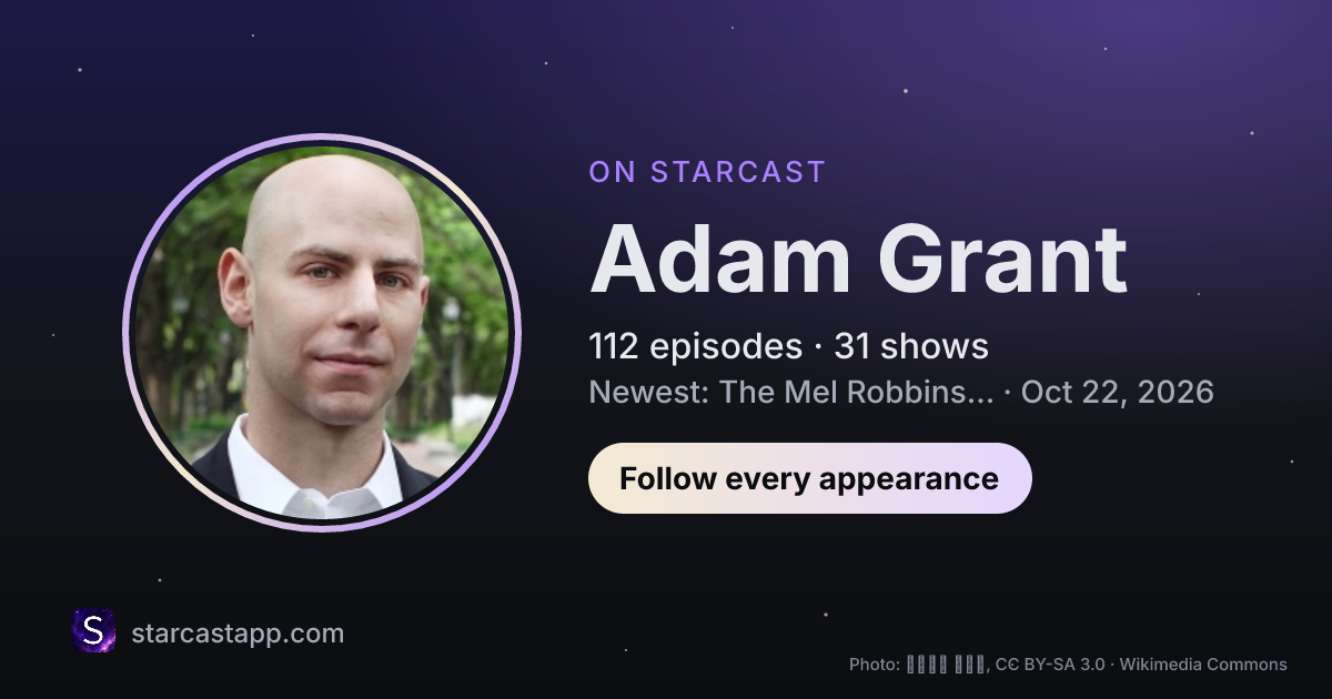 The preview card for Adam Grant