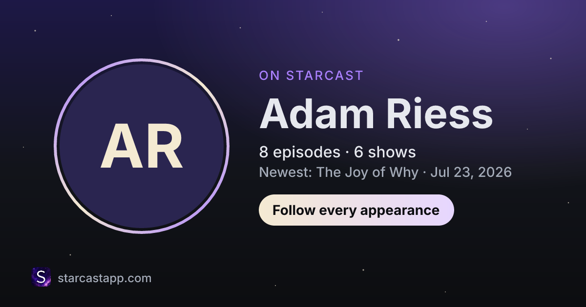 The preview card for Adam Riess