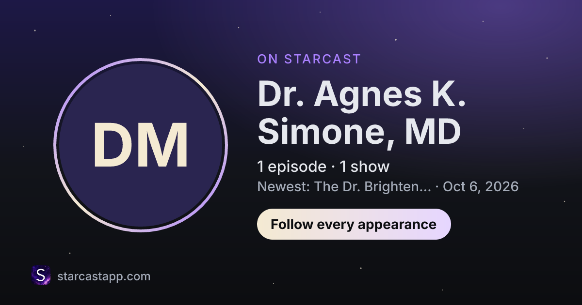 The preview card for Dr. Agnes K. Simone, MD