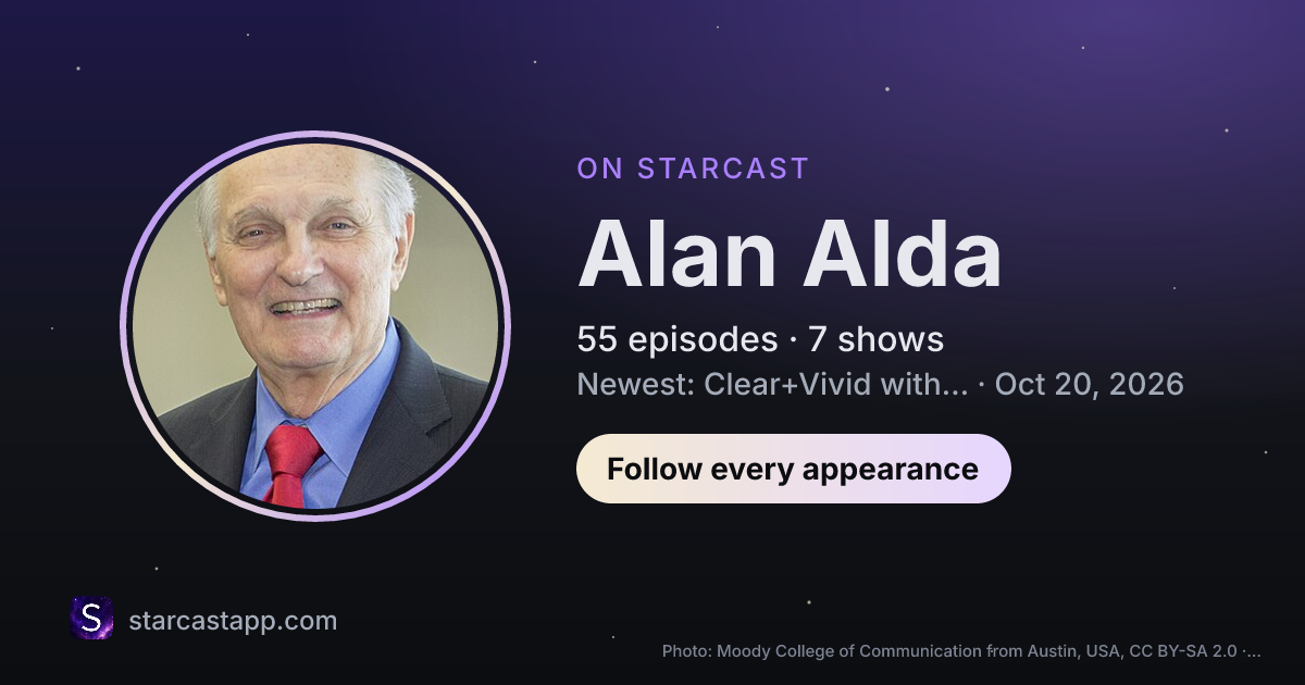 The preview card for Alan Alda