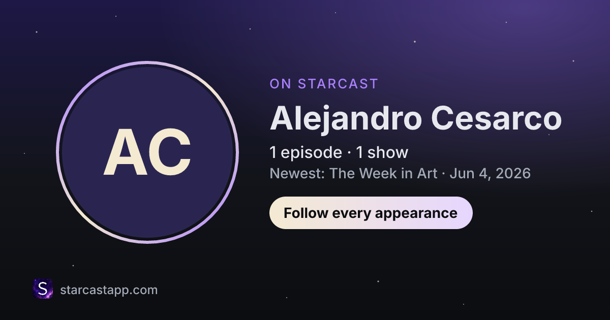 The preview card for Alejandro Cesarco