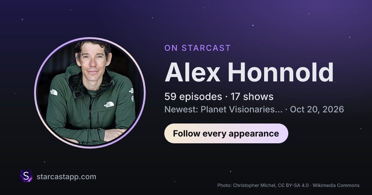 The preview card for Alex Honnold