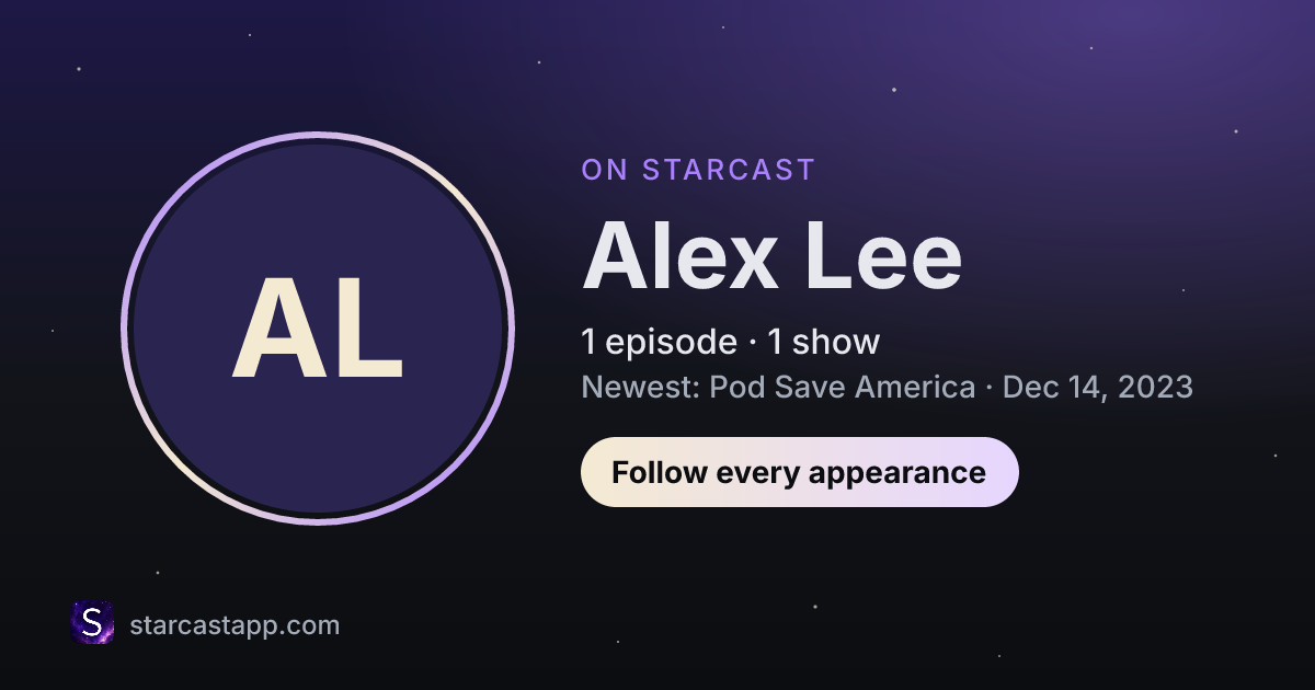 The preview card for Alex Lee