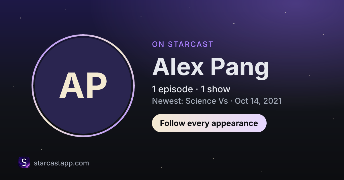 The preview card for Alex Pang