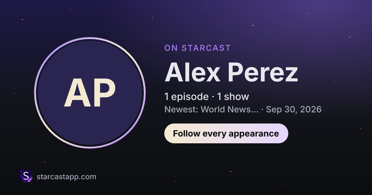 The preview card for Alex Perez