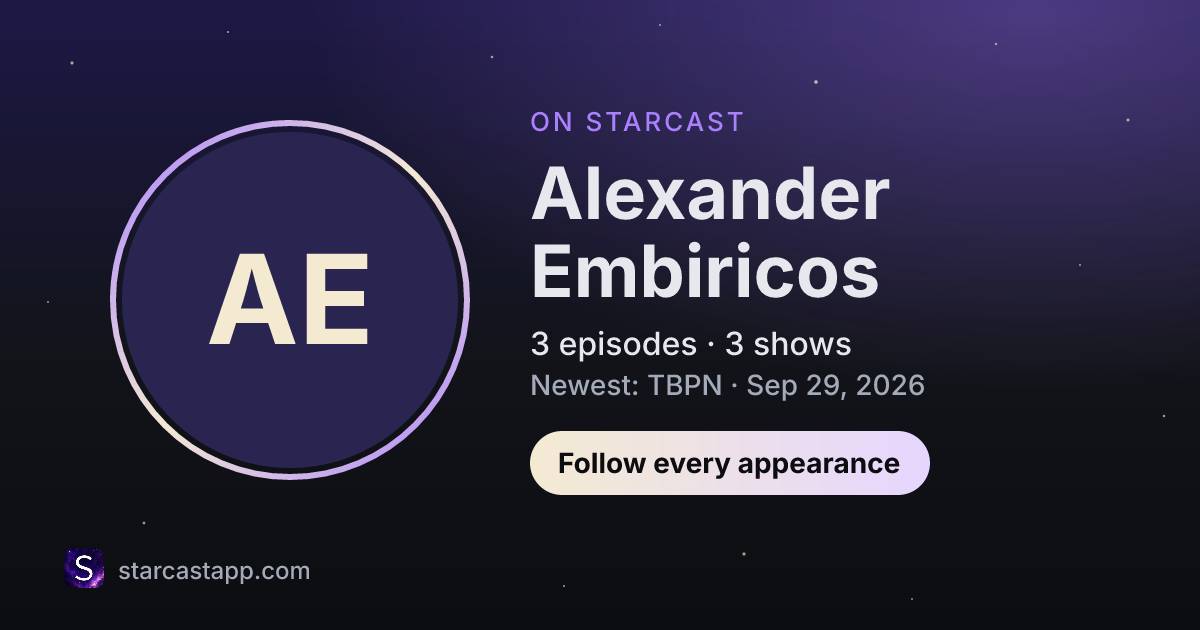 The preview card for Alexander Embiricos