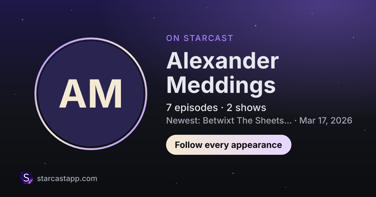 The preview card for Alexander Meddings