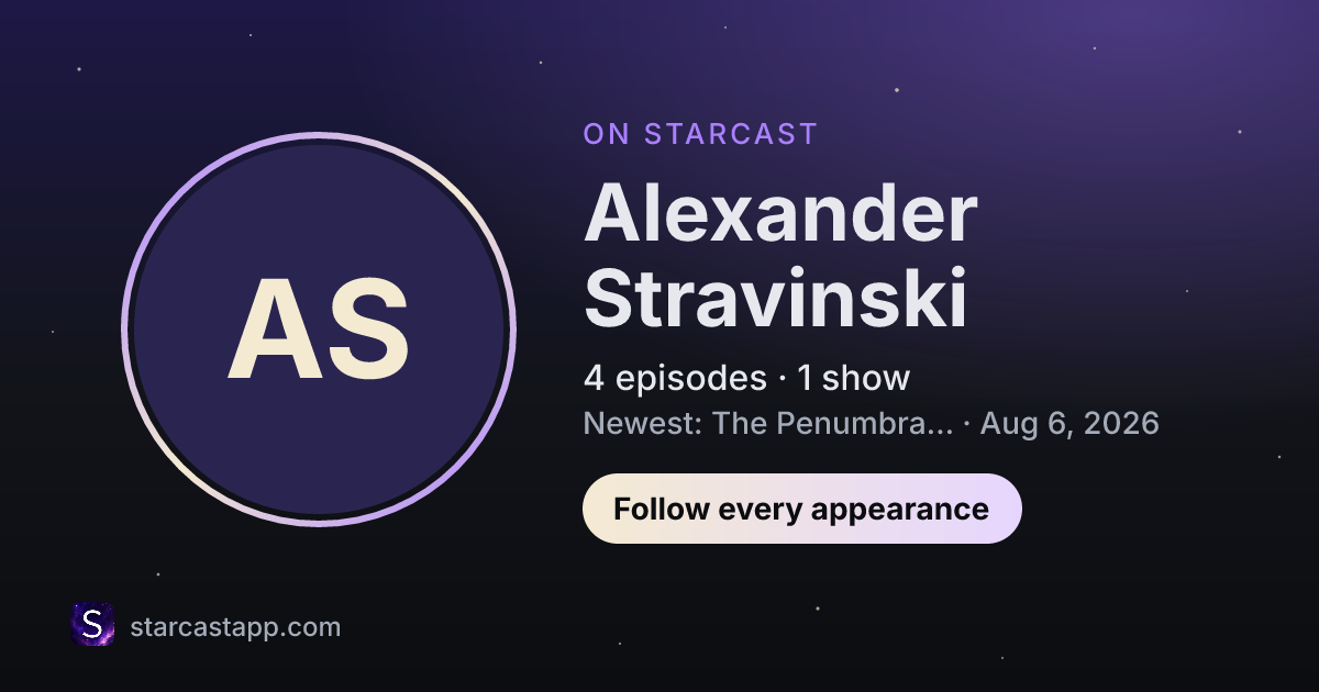 The preview card for Alexander Stravinski