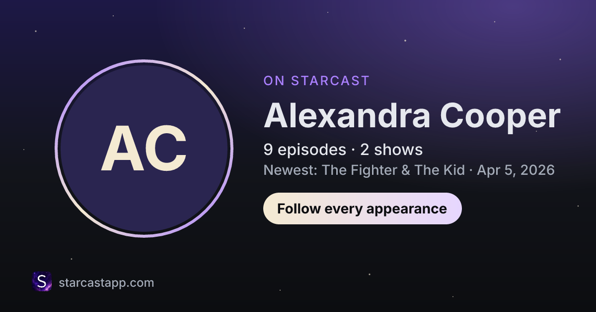 The preview card for Alexandra Cooper