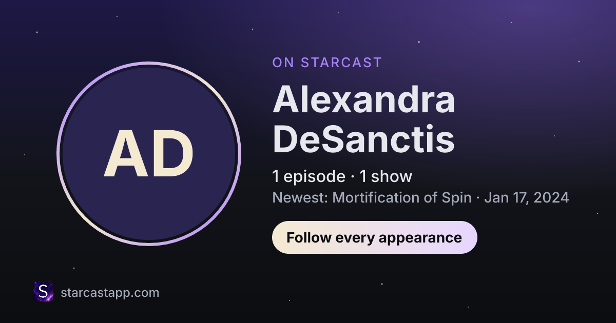 The preview card for Alexandra DeSanctis