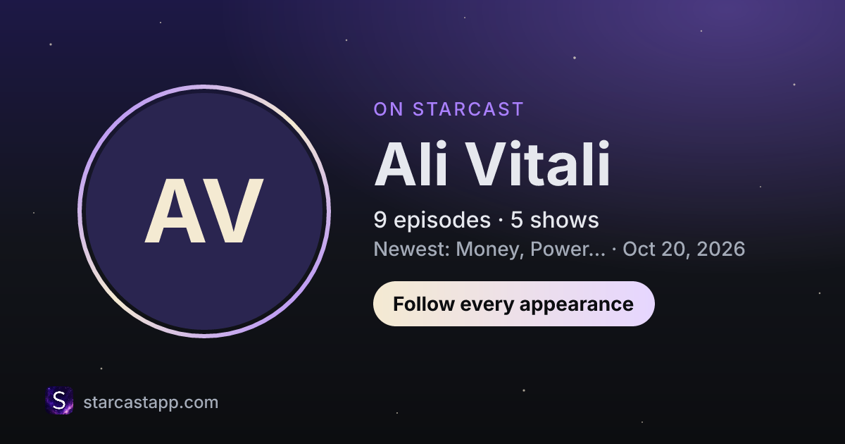 The preview card for Ali Vitali