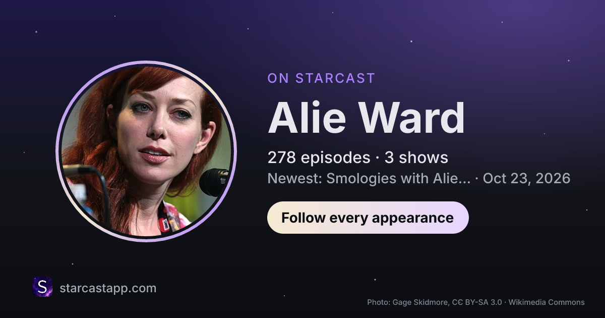 The preview card for Alie Ward