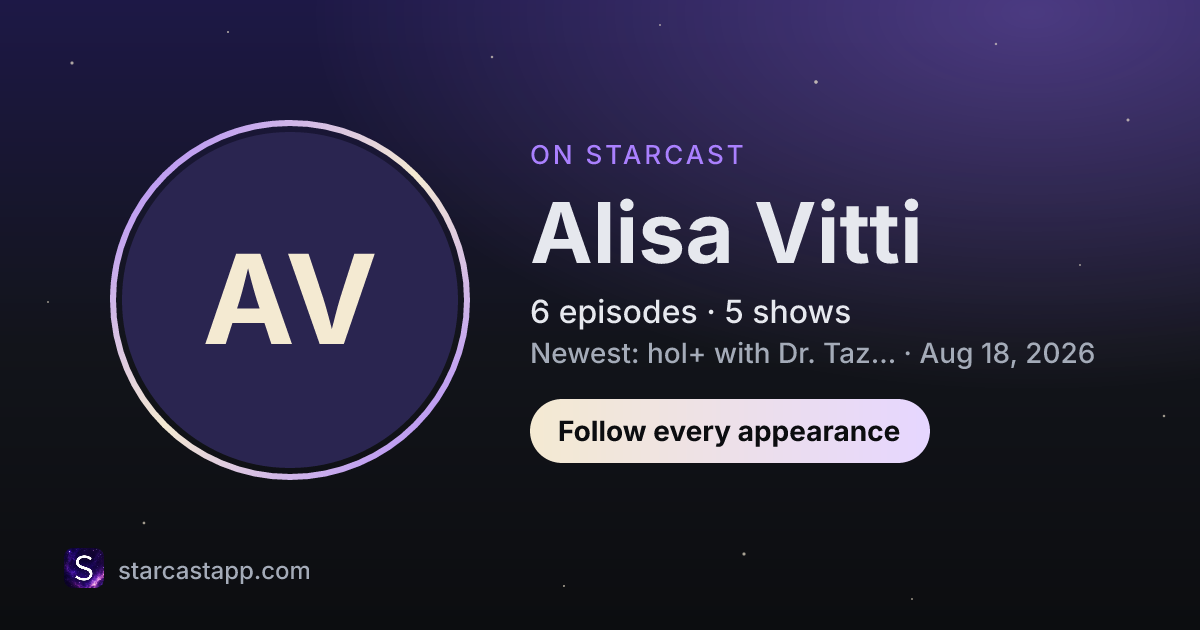 The preview card for Alisa Vitti