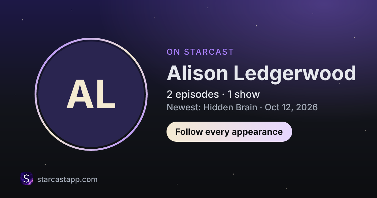 The preview card for Alison Ledgerwood