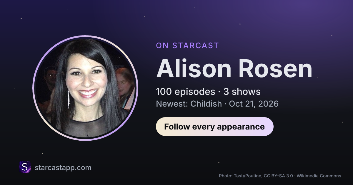 The preview card for Alison Rosen