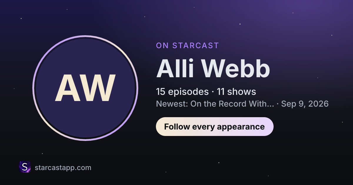 The preview card for Alli Webb