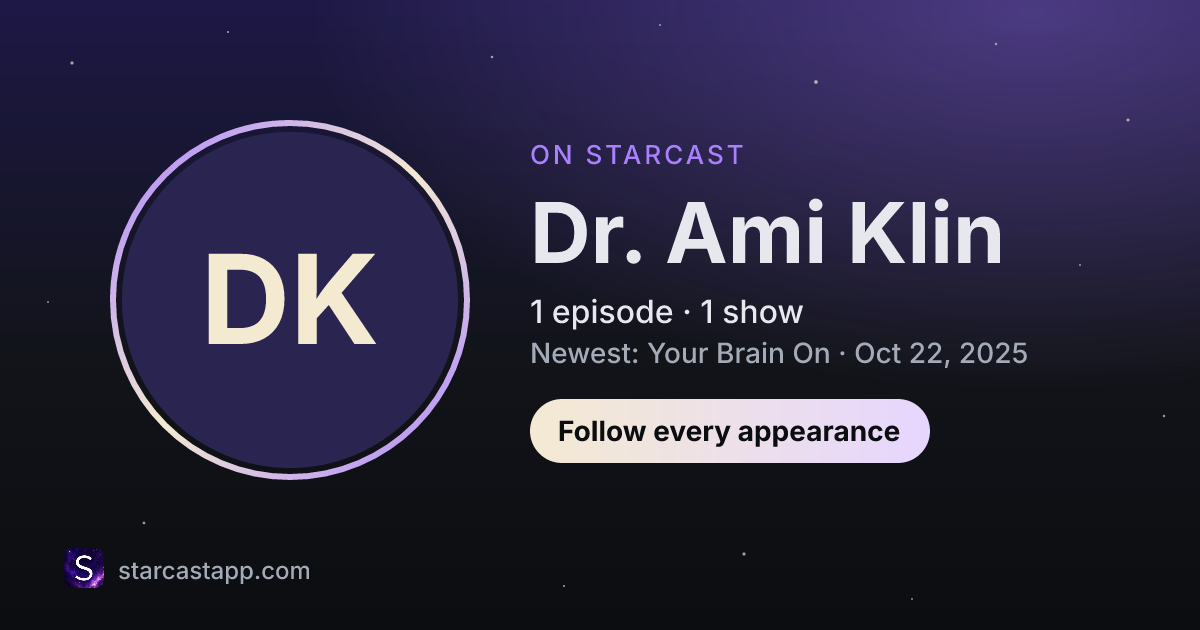 The preview card for Dr. Ami Klin