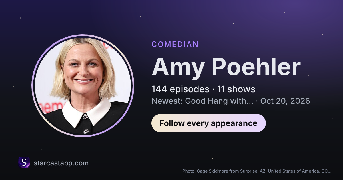 The preview card for Amy Poehler