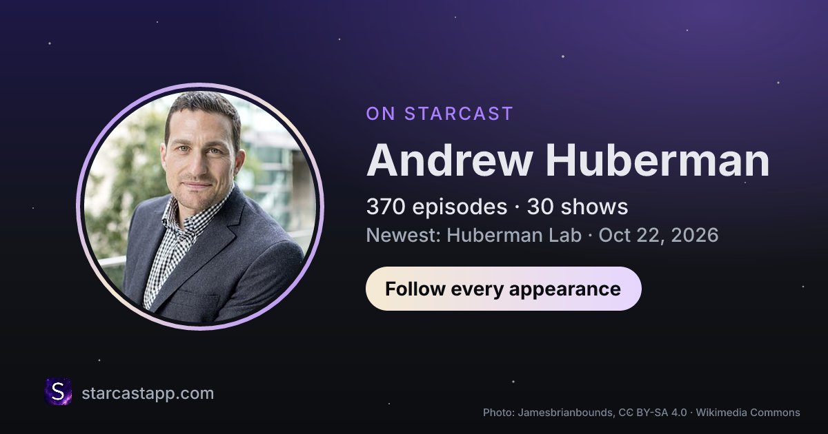The preview card for Andrew Huberman