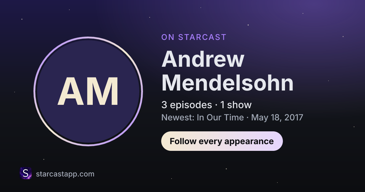 The preview card for Andrew Mendelsohn