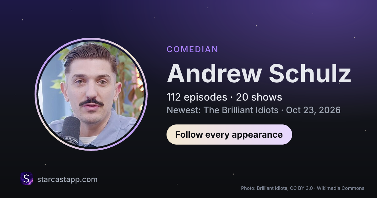 The preview card for Andrew Schulz