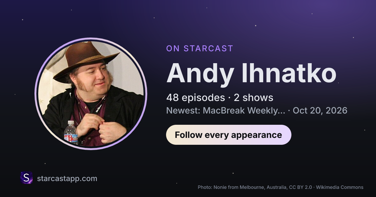 The preview card for Andy Ihnatko