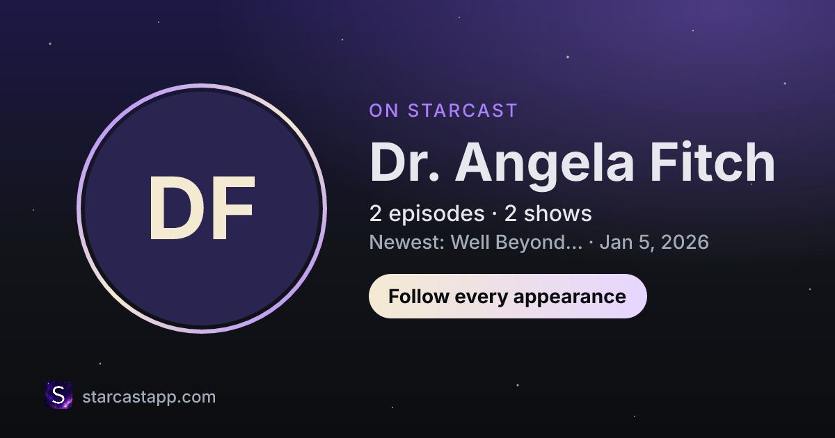 The preview card for Dr. Angela Fitch
