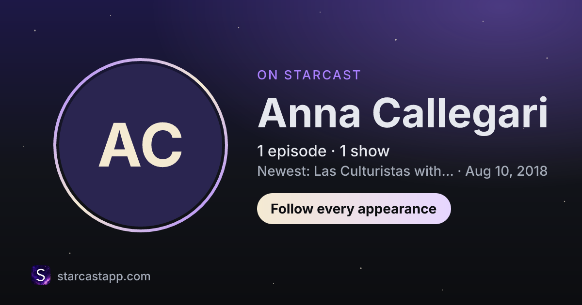 The preview card for Anna Callegari