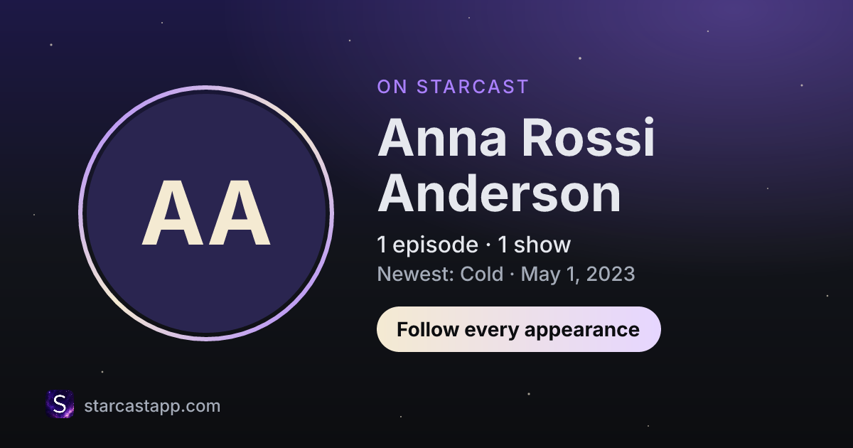 The preview card for Anna Rossi Anderson
