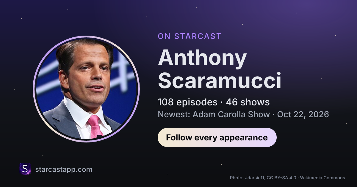 The preview card for Anthony Scaramucci