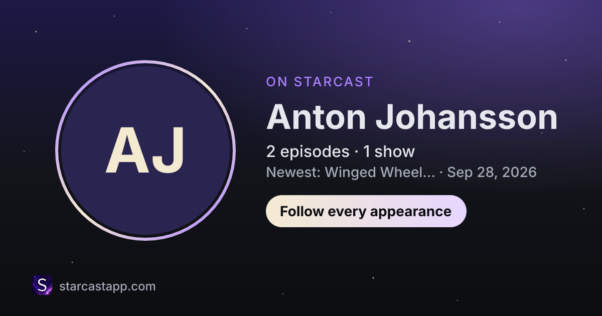 The preview card for Anton Johansson