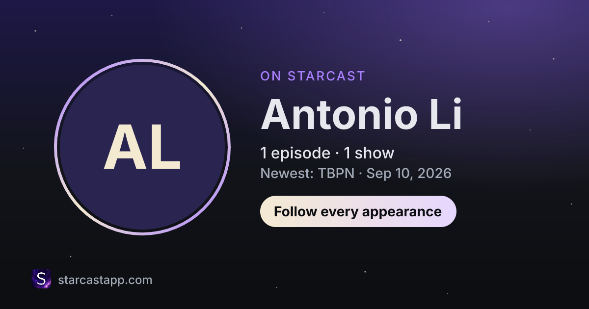 The preview card for Antonio Li