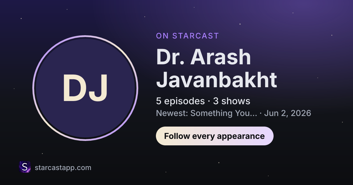 The preview card for Dr. Arash Javanbakht