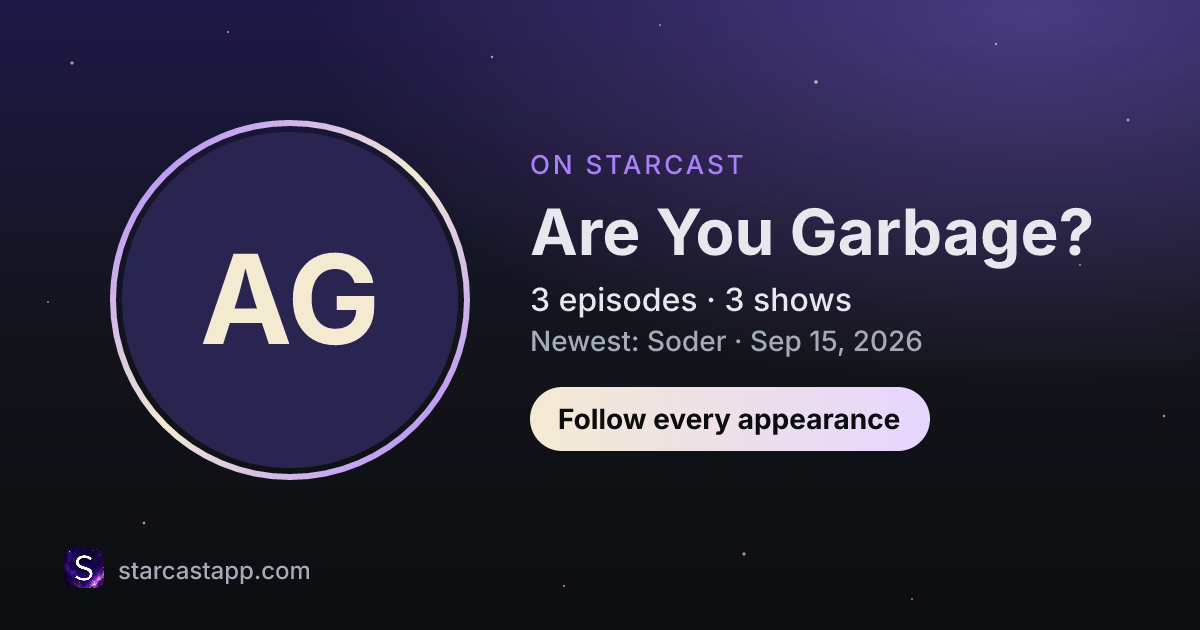 The preview card for Are You Garbage?