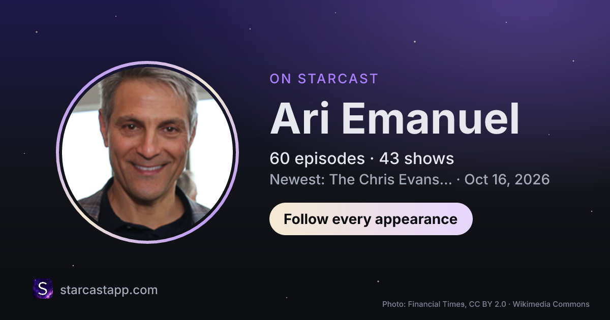 The preview card for Ari Emanuel