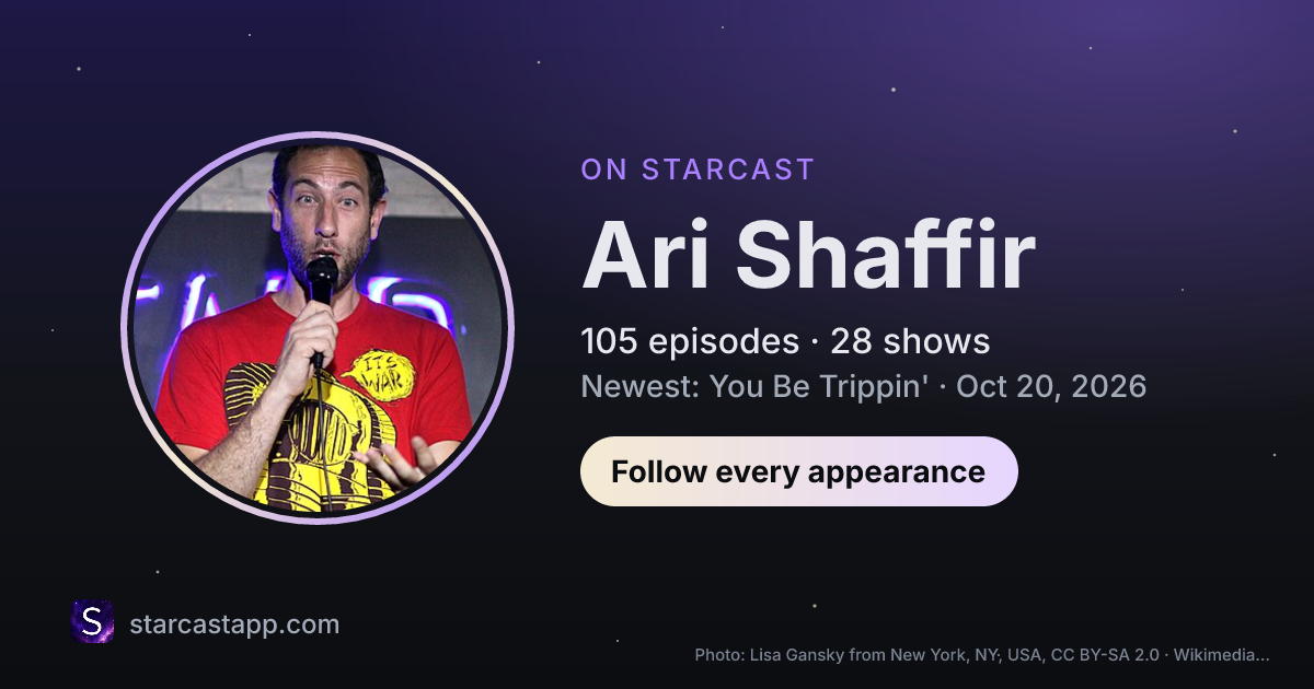 The preview card for Ari Shaffir