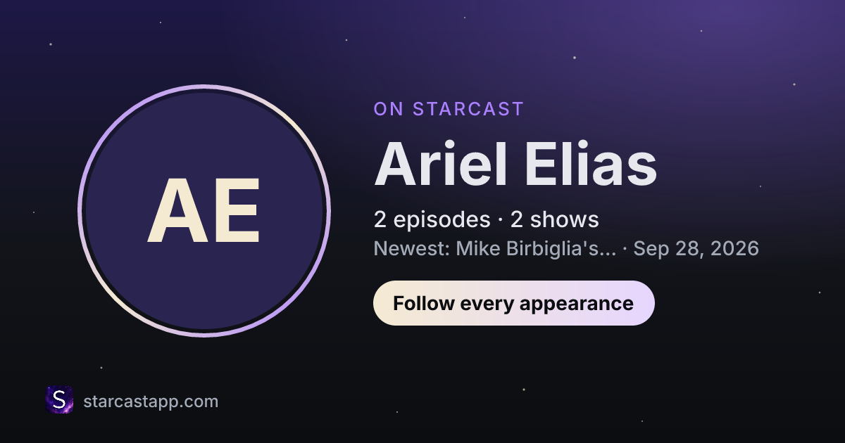 The preview card for Ariel Elias