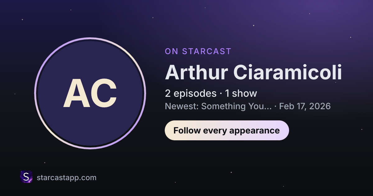 The preview card for Arthur Ciaramicoli