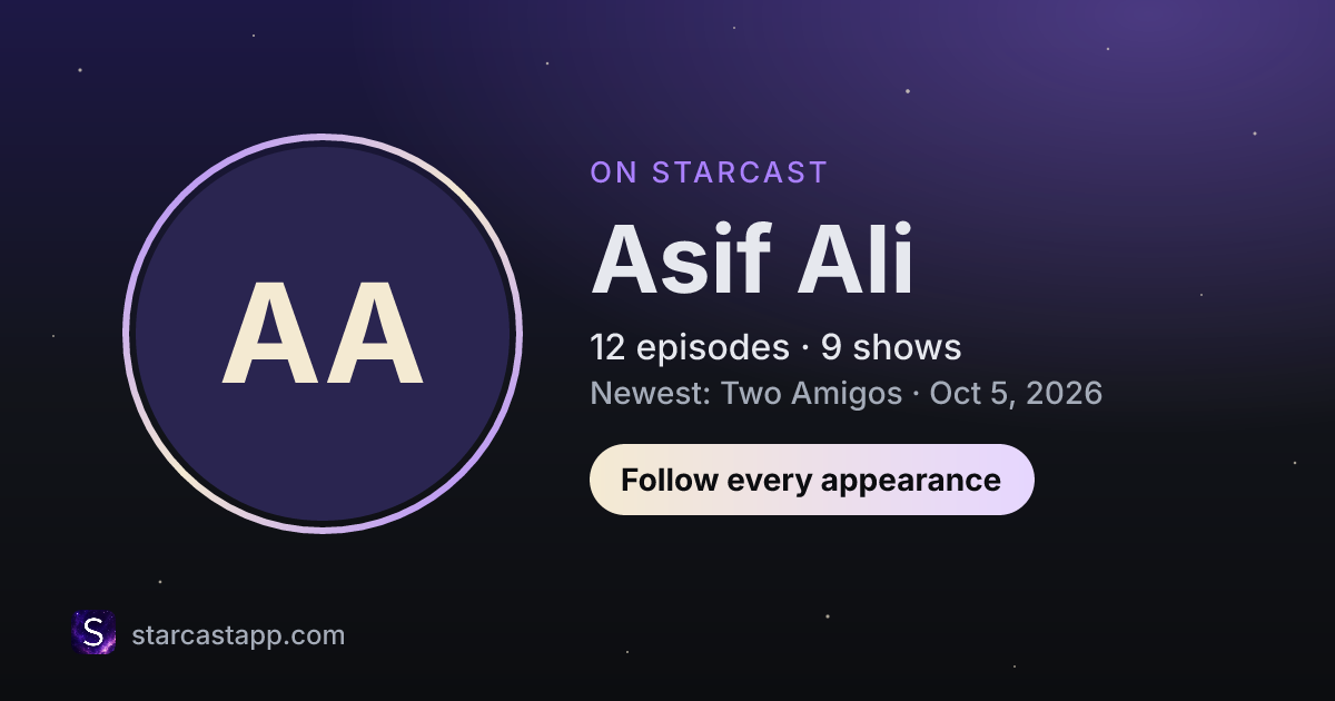 The preview card for Asif Ali