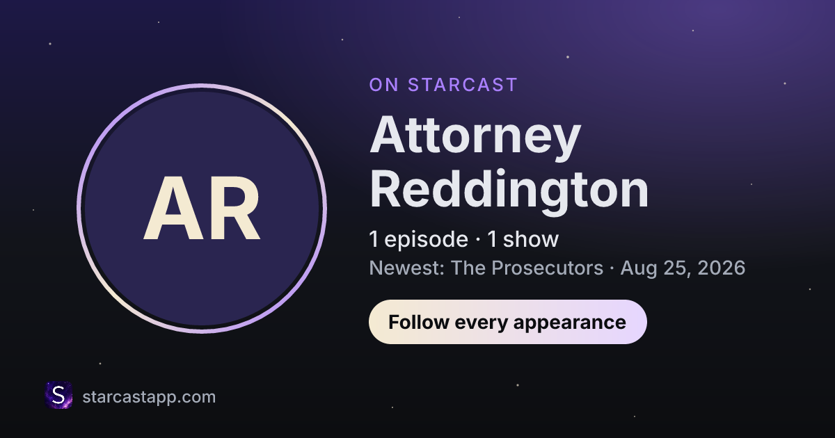 The preview card for Attorney Reddington