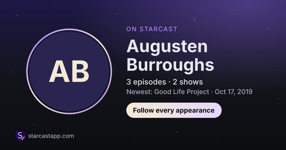 The preview card for Augusten Burroughs