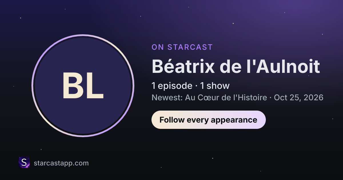 The preview card for Béatrix de l'Aulnoit