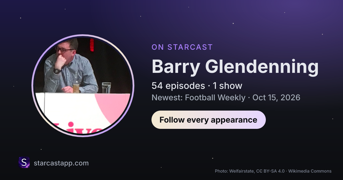 The preview card for Barry Glendenning