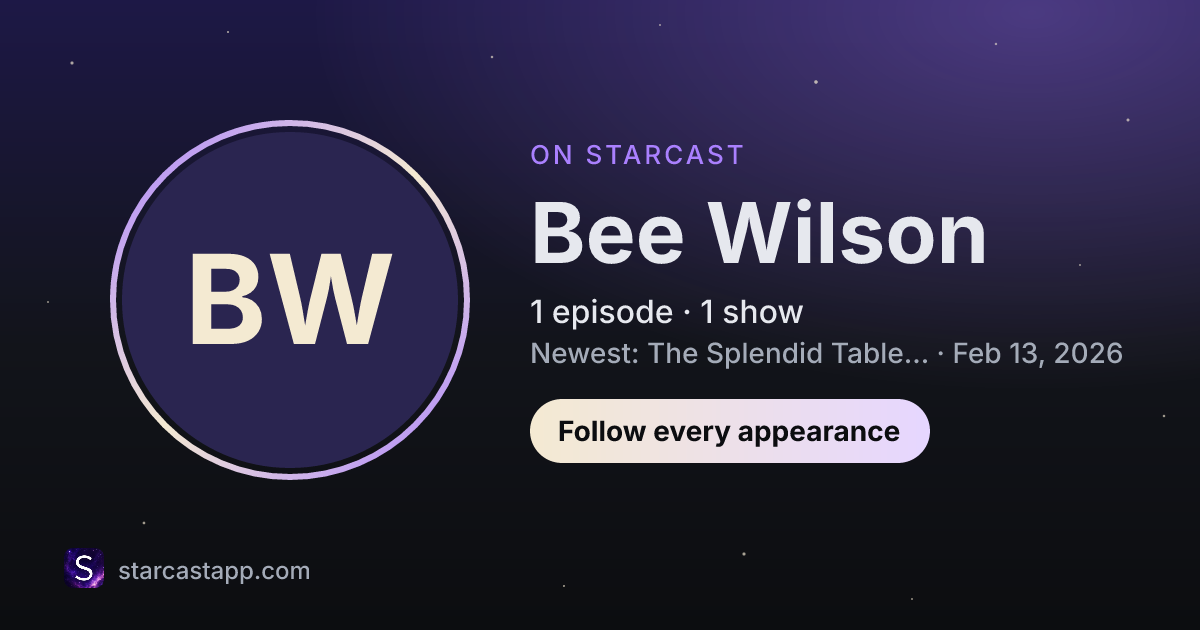 The preview card for Bee Wilson