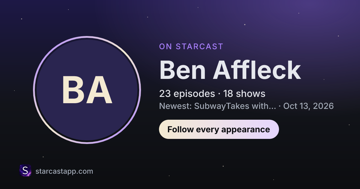 The preview card for Ben Affleck