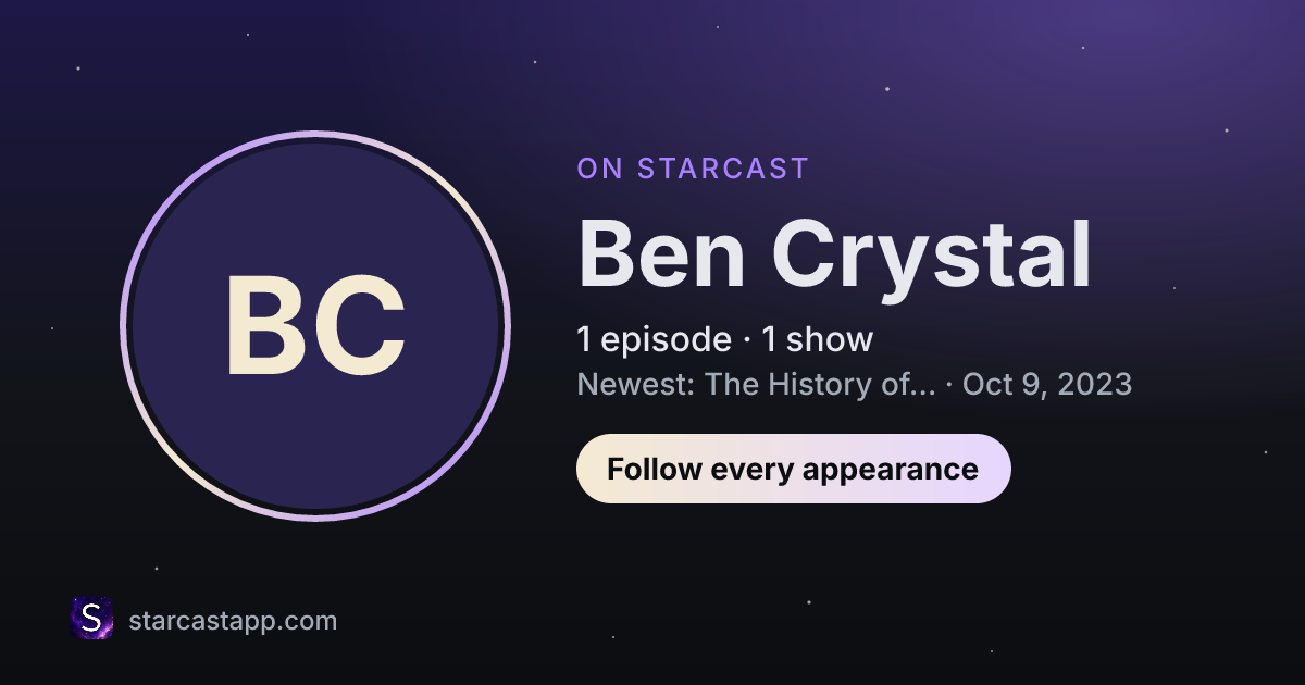 The preview card for Ben Crystal
