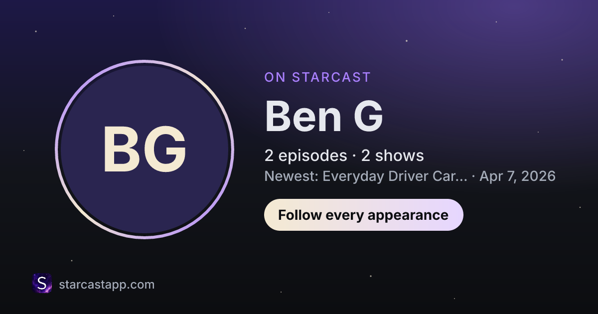 The preview card for Ben G